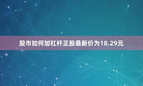 股市如何加杠杆正股最新价为18.29元