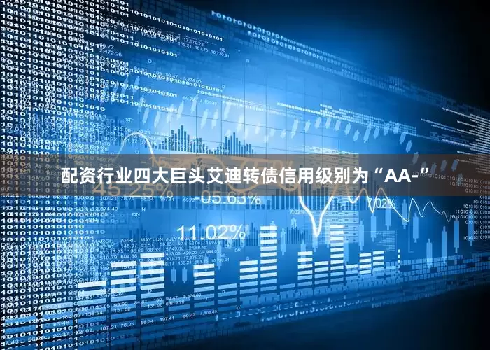 配资行业四大巨头艾迪转债信用级别为“AA-”